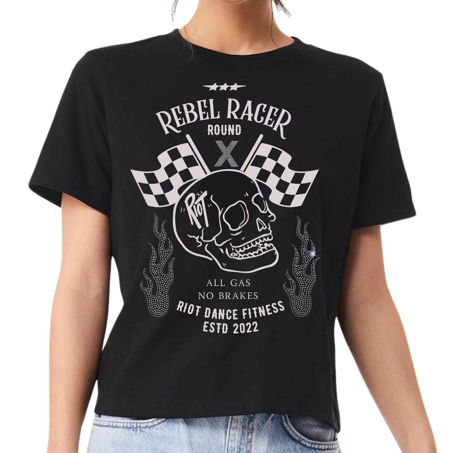 Round X Rhinestone Rebel